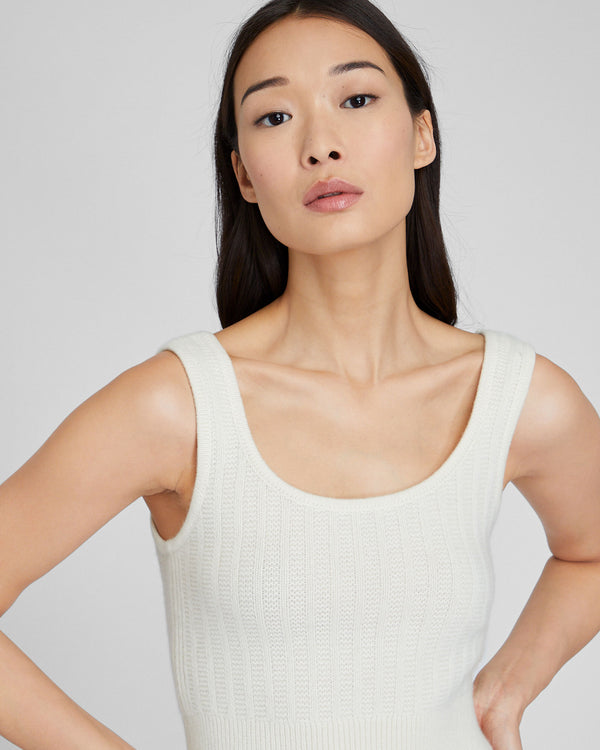 Club Monaco Textured Cashmere Shell Ivory