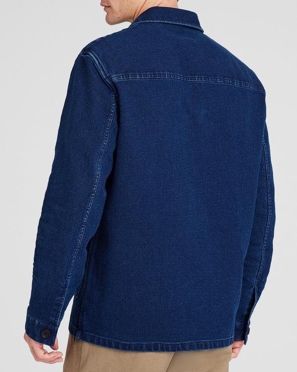 Club Monaco Textured Indigo Shirt Jacket Indigo