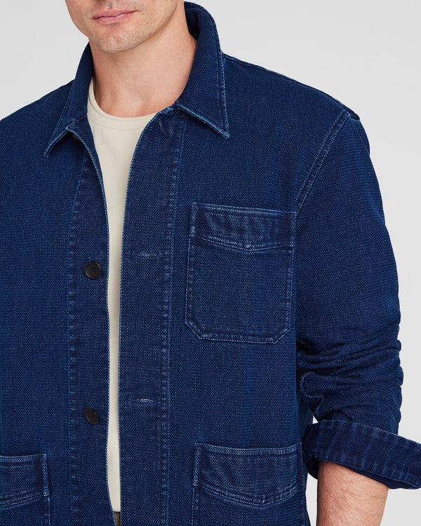 Club Monaco Textured Indigo Shirt Jacket Indigo