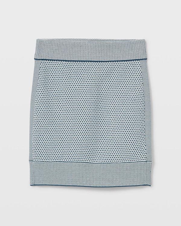 Club Monaco Textured Tube Skirt Blue Mix