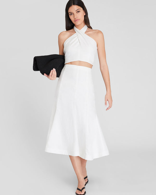 Club Monaco Tie Halter Top White