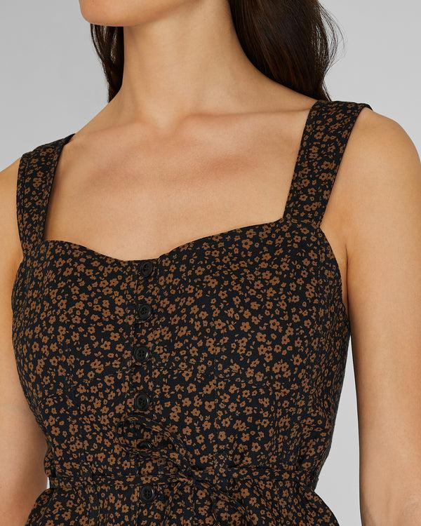 Club Monaco Tie Tank Brown Print