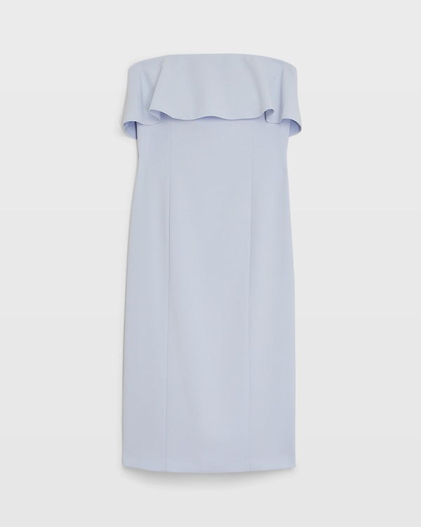 Club Monaco Tiered Overlay Tube Dress Light Blue