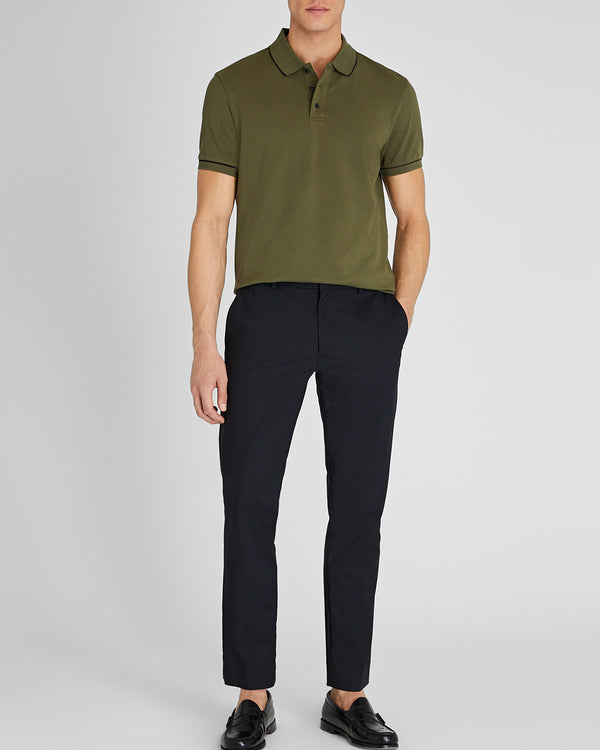 Club Monaco Tipped Piqué Polo Olive