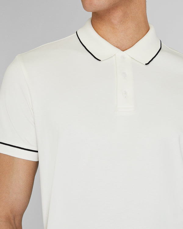 Club Monaco Tipped Piqué Polo White