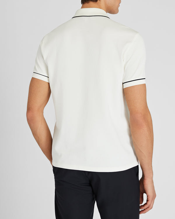 Club Monaco Tipped Piqué Polo White