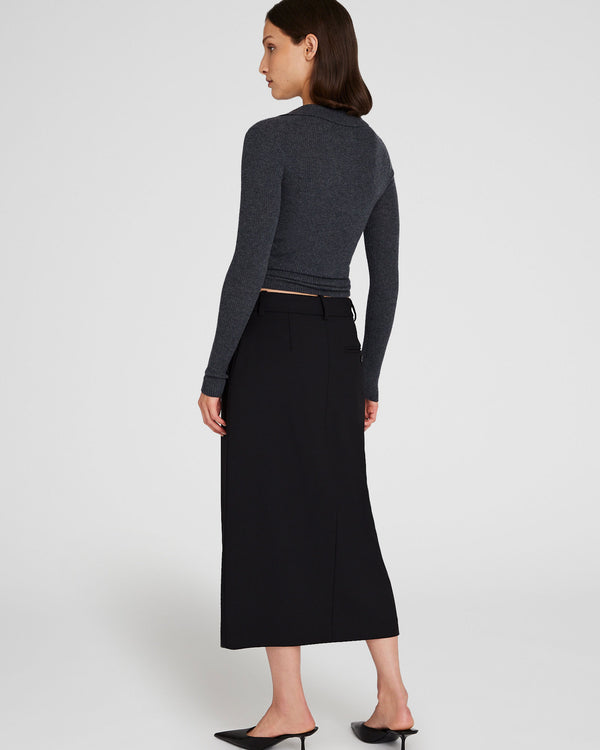 Club Monaco Trouser Midi Skirt Black