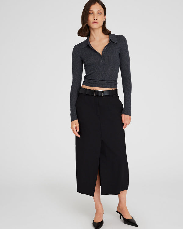Club Monaco Trouser Midi Skirt Black