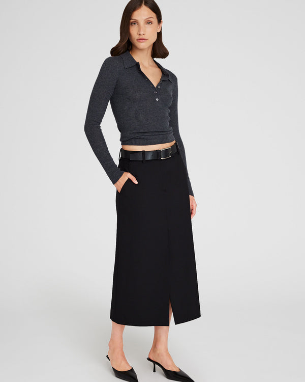 club monaco Trouser Midi Skirt Black