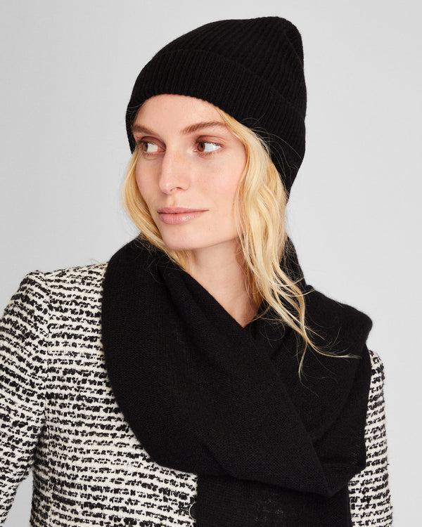 Club Monaco Turnback Rib Hat Black