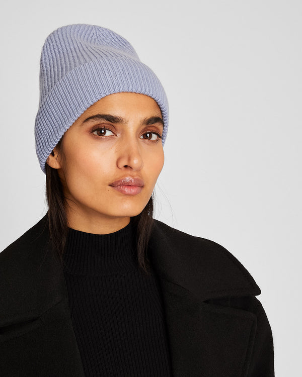 Club Monaco Turnback Rib Hat Medium Blue