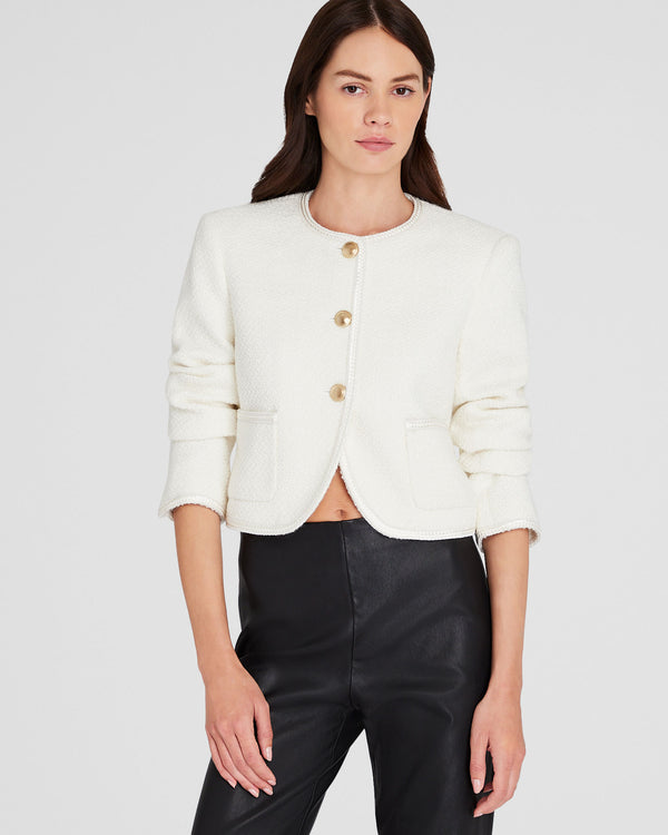 club monaco Tweed Cutaway Jacket Ivory