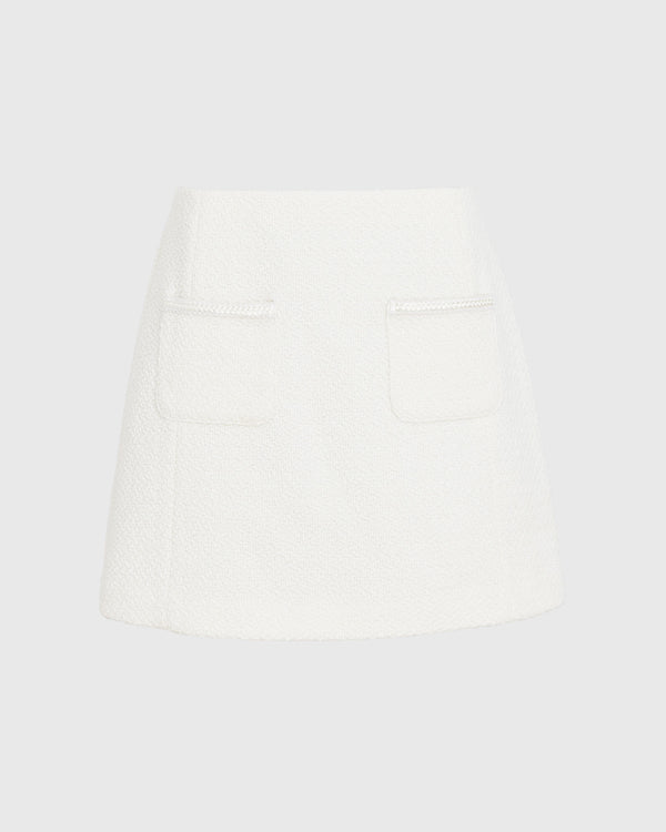 Club Monaco Tweed Mini Skirt Ivory