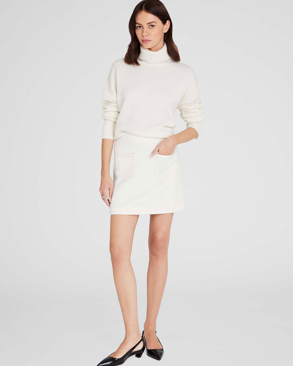 club monaco Tweed Mini Skirt Ivory