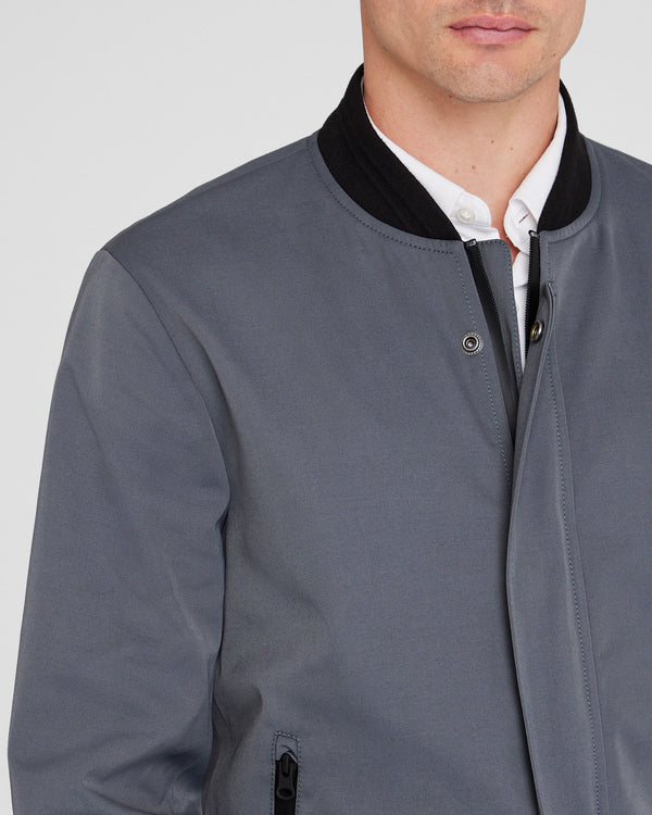 Club Monaco Twill Bomber Slate Blue
