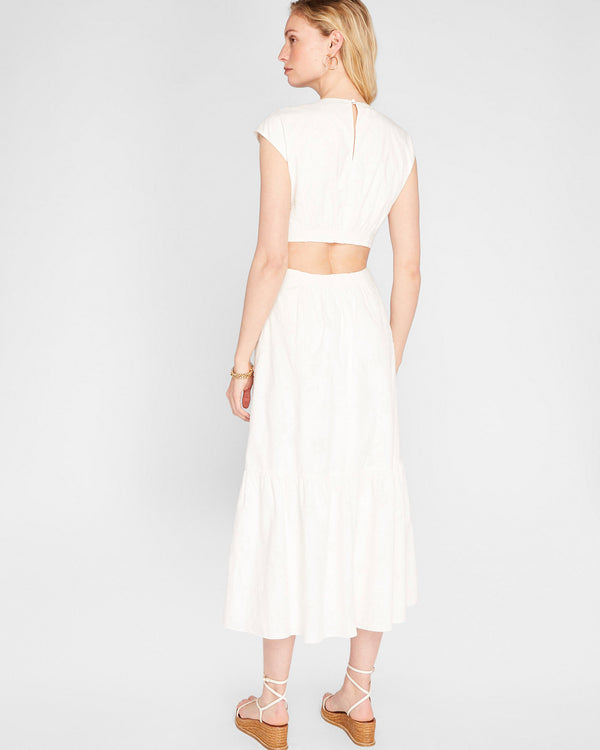 Club Monaco Twist Front Cut Out Maxi Dress White