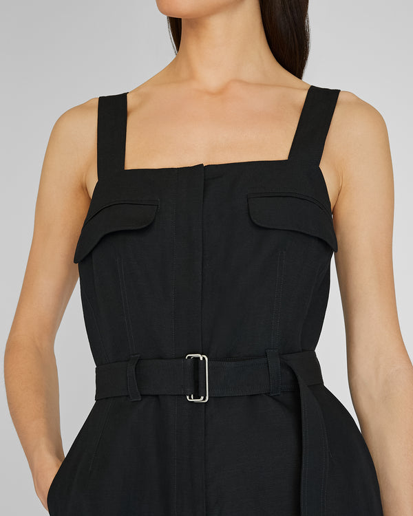 Club Monaco Utility Strap Jumpsuit Black
