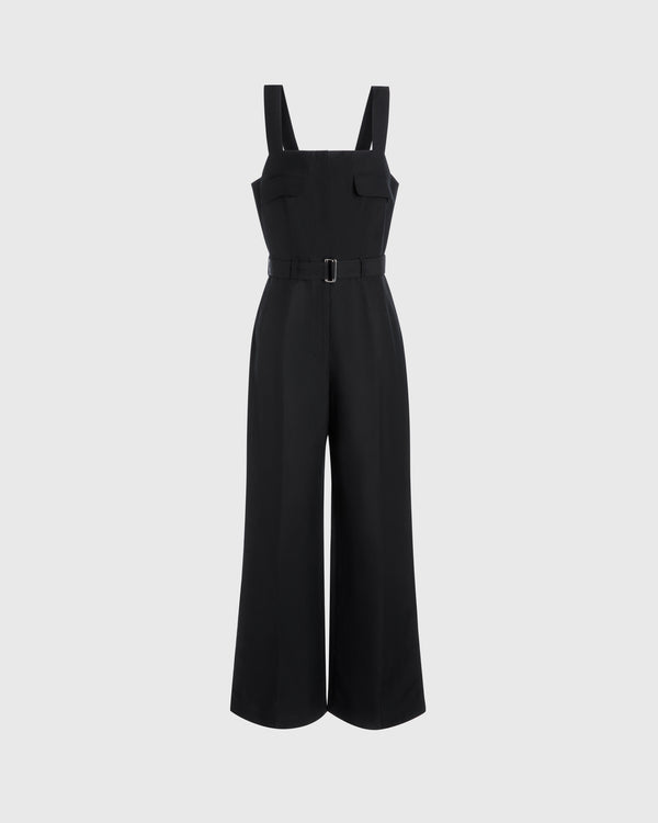 Club Monaco Utility Strap Jumpsuit Black