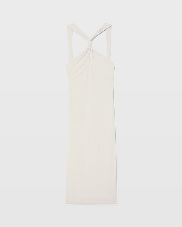 Club Monaco Variegated Rib Knit Dress Off White