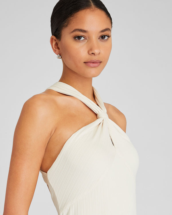 Club Monaco Variegated Rib Knit Dress Off White