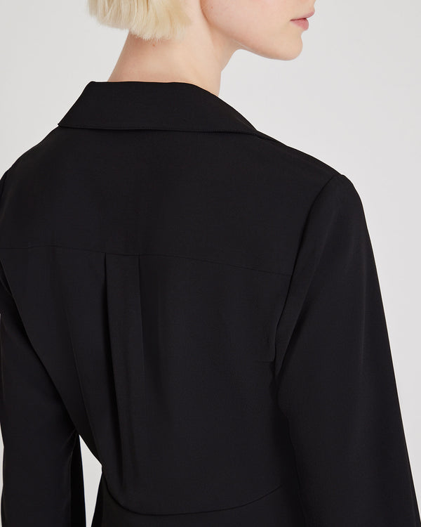 Club Monaco Waisted Collared Shirt Black