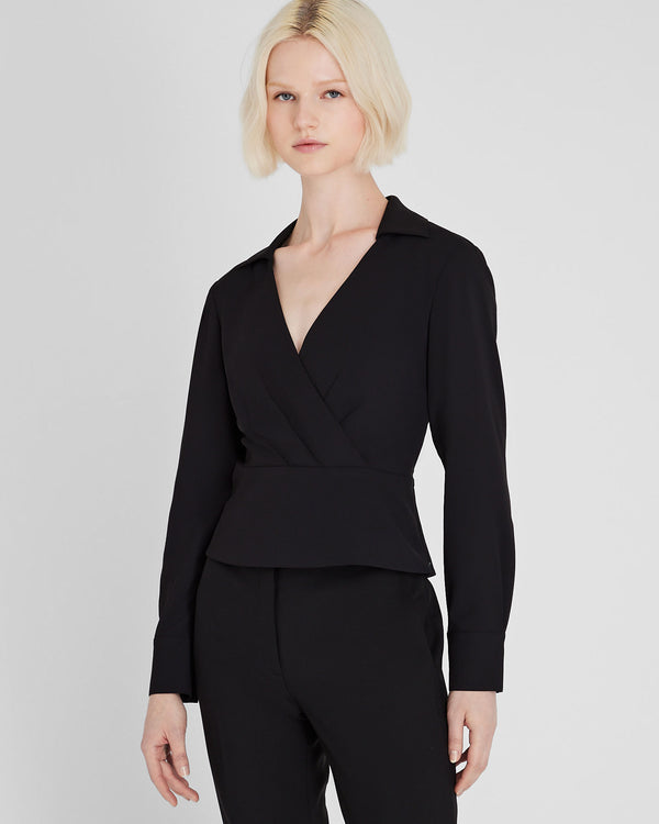 club monaco Waisted Collared Shirt Black