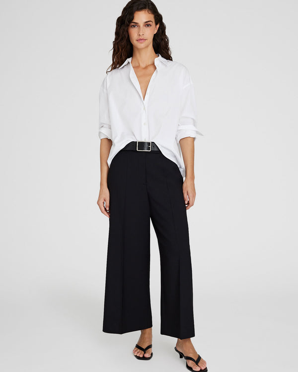 club monaco Wide-Leg Borrem Pants Black