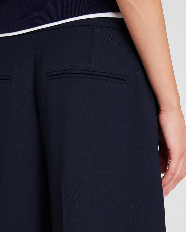 Club Monaco Wide-Leg Borrem Pants Navy