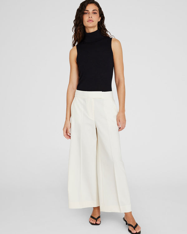 Club Monaco Wide-Leg Borrem Pants White