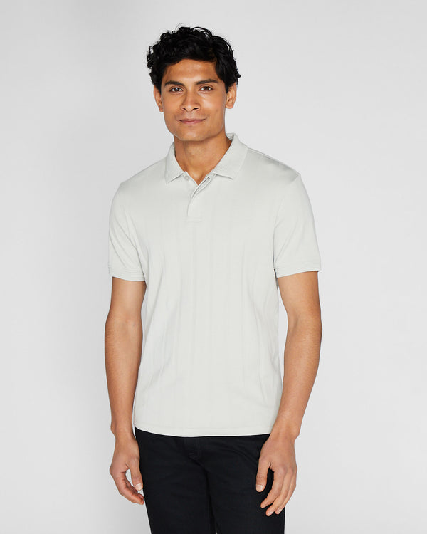club monaco Wide Rib Polo Grey