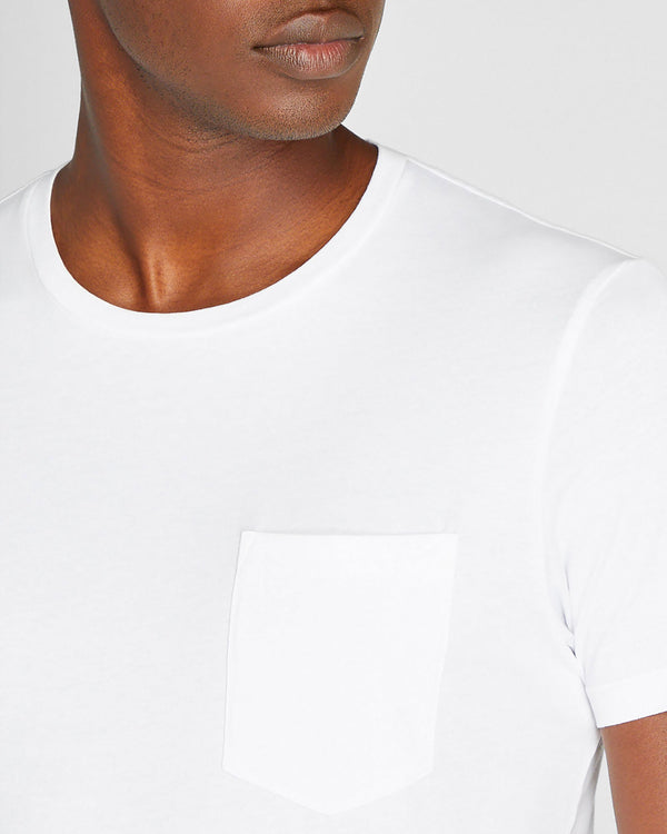Club Monaco Williams Pocket Tee White
