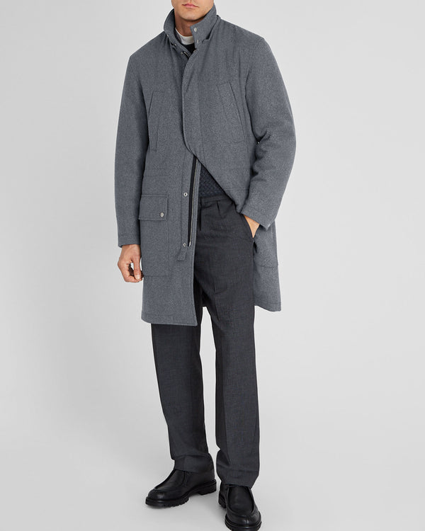 Club Monaco Wool Blend Padded Parka Grey