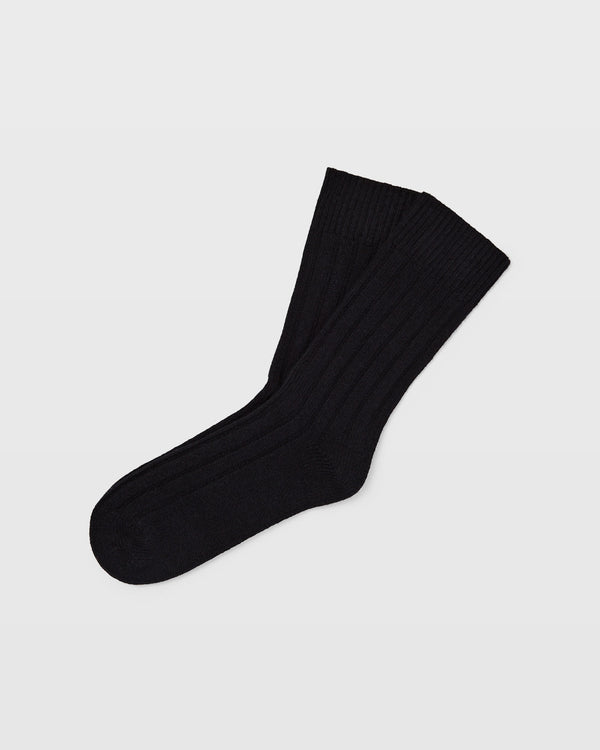 club monaco Wool-Cashmere Crew Socks Black