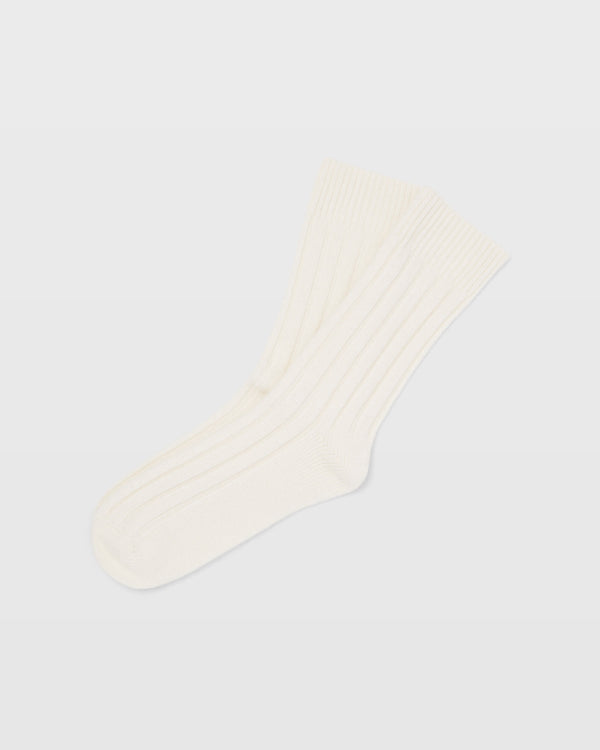 club monaco Wool-Cashmere Crew Socks Ivory