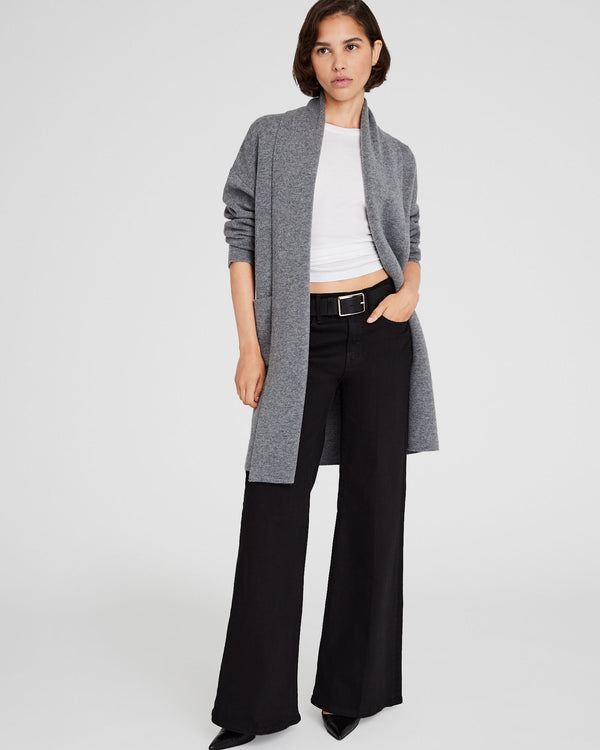 Club Monaco Wool Cashmere Wrap Cardigan Charcoal