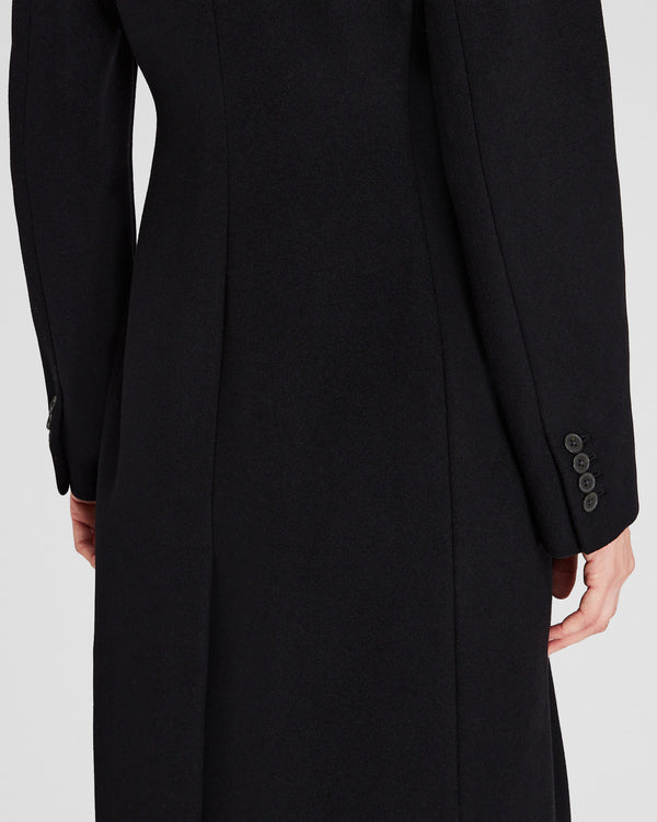 Club Monaco Wool Cinched Waist Coat Black