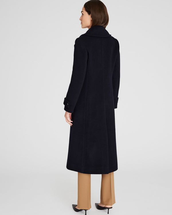 Club Monaco Wool Double-Breasted Coat Dark Navy