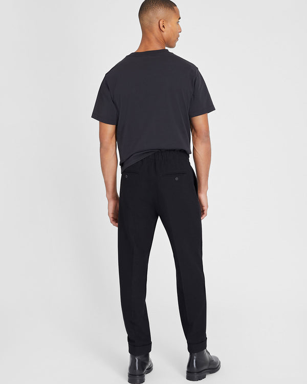Club Monaco Wool Elasticated Trouser Black