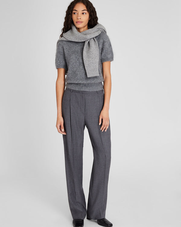 club monaco Wool Flannel Trouser Dark Grey Mix