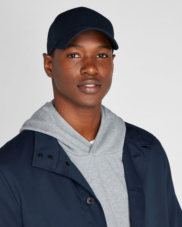 Club Monaco CM Leather Strap Baseball Cap Off White