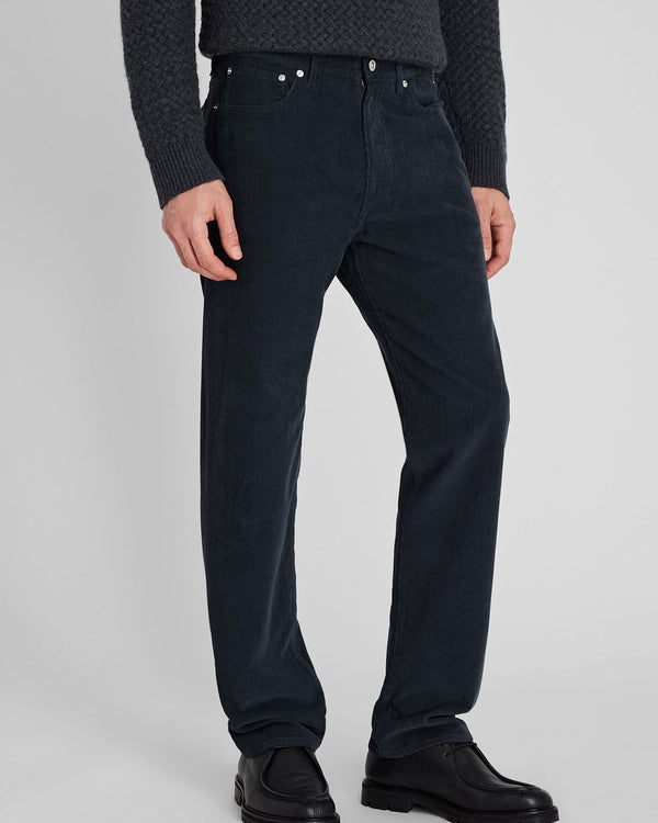 Club Monaco Corduroy 5-Pocket Straight Pant Dark Blue