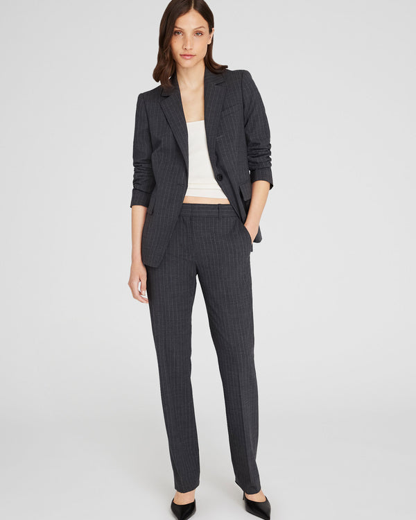 Club Monaco Cutaway Borrem Pinstripe Blazer Charcoal Base