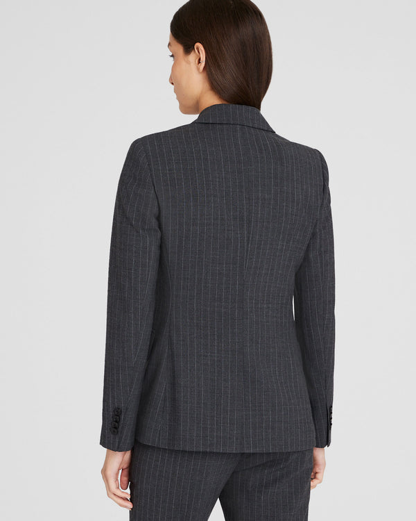 Club Monaco Cutaway Borrem Pinstripe Blazer Charcoal Base