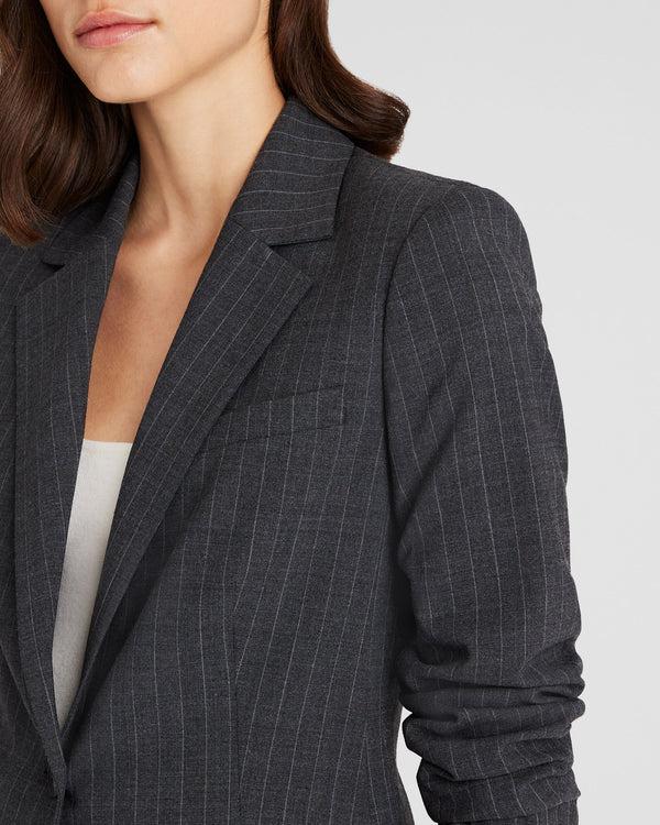 Club Monaco Cutaway Borrem Pinstripe Blazer Charcoal Base