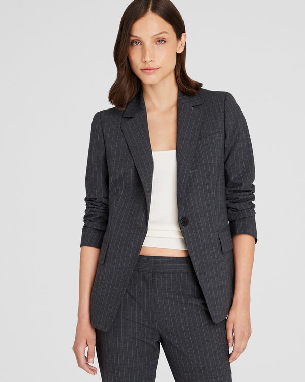 club monaco Cutaway Borrem Pinstripe Blazer Charcoal Base