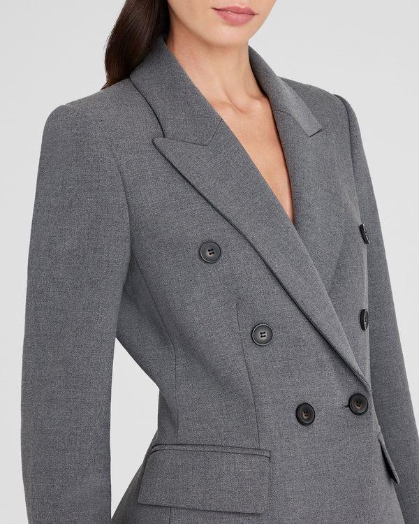 Club Monaco Double-Breasted Cutaway Blazer Heather Grey