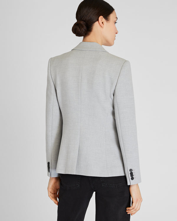 Club Monaco Double-Breasted Cutaway Blazer Light Grey