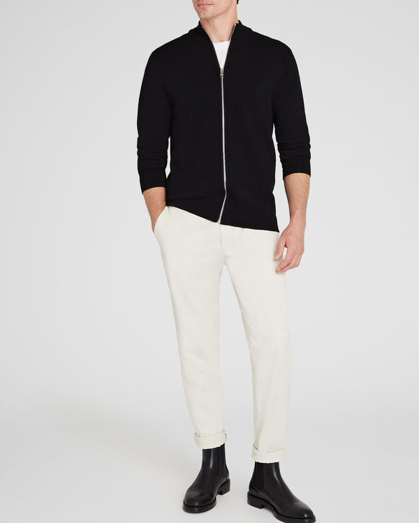 Club Monaco Double-Faced Merino Wool Full-Zip Sweater Black