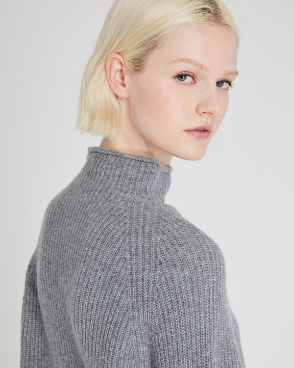 Club Monaco Emma Cashmere Sweater Medium Heather Grey