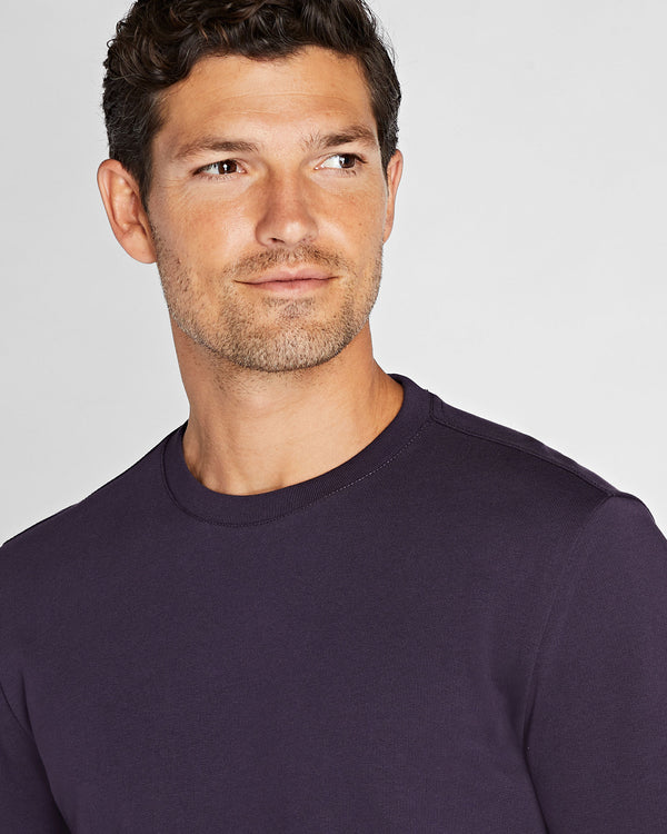 Club Monaco Essential Cotton Blend Crewneck Sweatshirt Wine